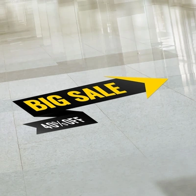 Vinyl Floor Sticker Custom Cut