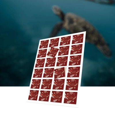 Square Custom Christmas Stickers 