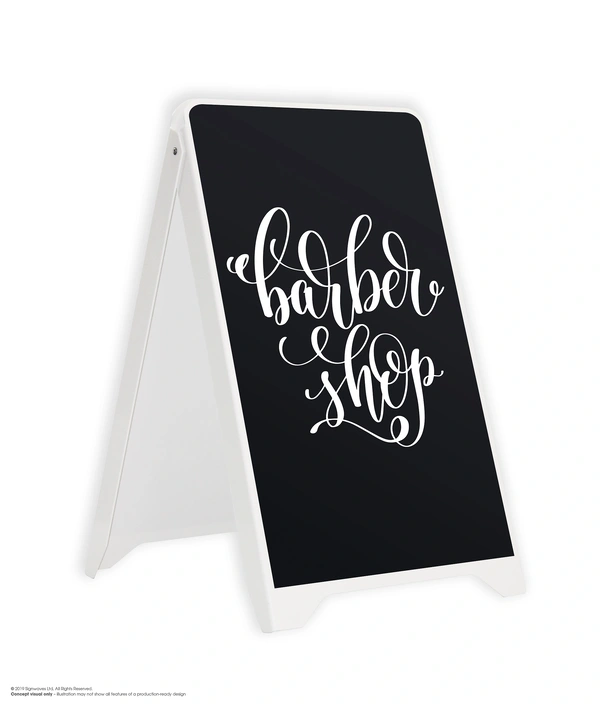  Budget A - Board Chalkboard Option Showing Barber Artwork