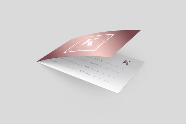 Folded Business Card Short Edge