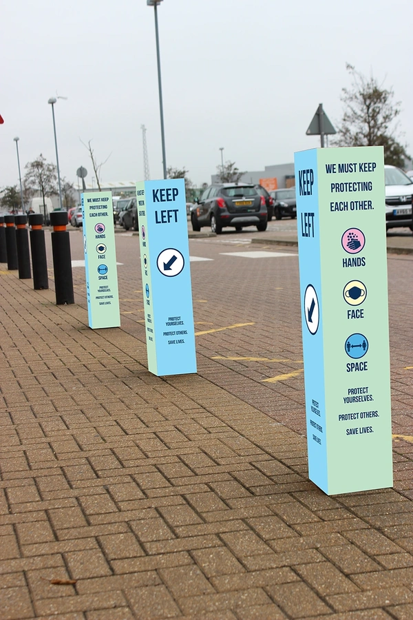 Covid Bollard Covers 